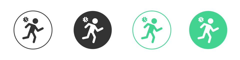 Busy icon Minimal Flat Line Vector Icon Set.