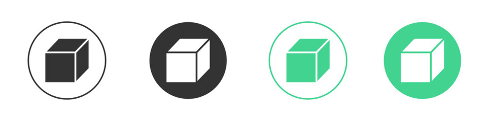 Box icon Minimal Flat Line Vector Icon Set.