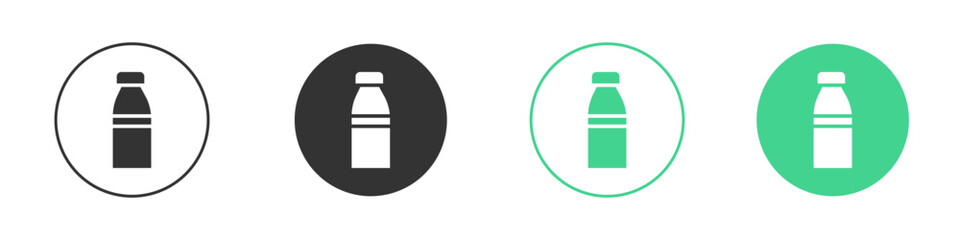 Bottle icon Minimal Flat Line Vector Icon Set.