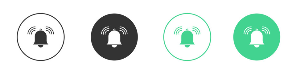 Bell icon Minimal Flat Line Vector Icon Set.