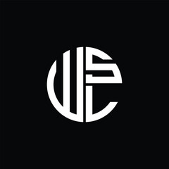 WSL logo WSL icon WSL monogram WSL letter minimalist Circle flat Unique modern abstract logo design.