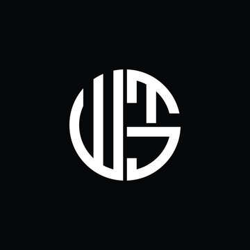 WTJ logo WTJ icon WTJ monogram WTJ letter minimalist Circle flat Unique modern abstract logo design.