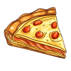 Galette, cartoon vector illustration, flat 2D isometric style, white background.