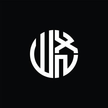 WXN logo WXN icon WXN monogram WXN letter minimalist Circle flat Unique modern abstract logo design.