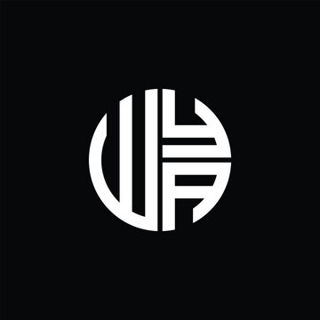 WYA logo WYA icon WYA monogram WYA letter minimalist Circle flat Unique modern abstract logo design.