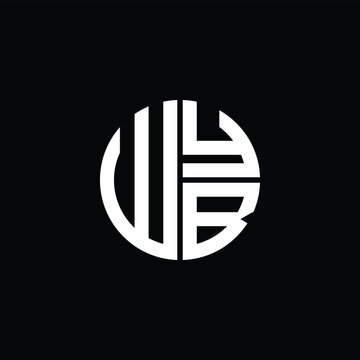 WYB logo WYB icon WYB monogram WYB letter minimalist Circle flat Unique modern abstract logo design.