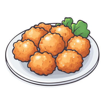 Frittelle, flat 2D isometric cartoon vector image isolated on white background.