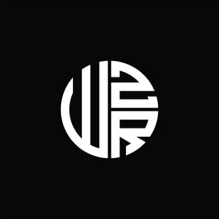 Naklejka premium WZR logo WZR icon WZR monogram WZR letter minimalist Circle flat Unique modern abstract logo design.