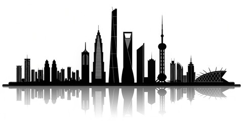 silhouette of the city