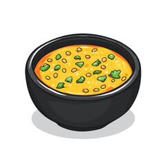 Dhal, cartoon vector illustration, flat 2D isometric style, white background.
