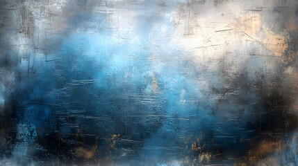 Obraz premium Abstract Blue and Silver Grunge Texture Background Design