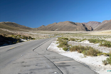 Lonely Road in the Altoplano Region