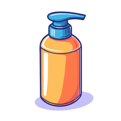 Fototapeta premium Conditioner, flat 2D isometric cartoon vector image isolated on white background.