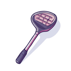 Golf Club, flat 2D isometric cartoon vector image isolated on white background.