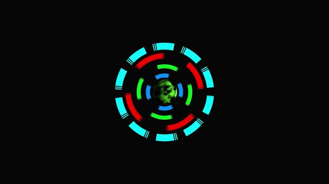 HUD Circle User interface on black background