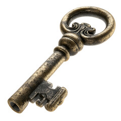 Obraz premium Unlocking secrets antique key vintage studio photography rustic, isolated on transparent background