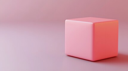 Obraz premium Pink Cube Minimalist Product Display Background