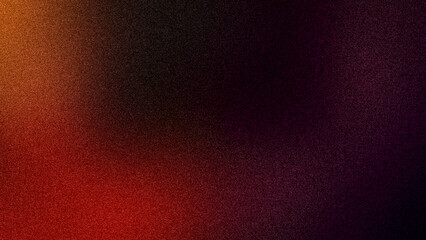 A rich 4K abstract grainy gradient background, blending fiery orange, deep red, and dark purple hues for a sophisticated and modern look