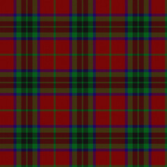 Red, Green, Black, Blue Tartan Weave Pattern - Tile