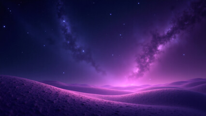 violet sunset in the mountains