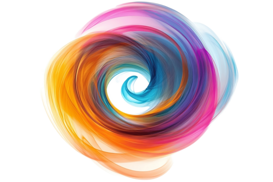 Abstract Colorful Swirl Design Art red  