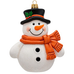 isolated vectorized cute snowman