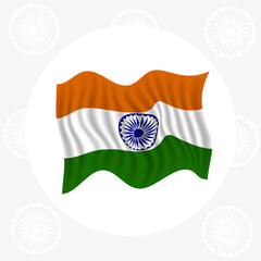 Indian Independence Day. The flag of India