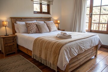 hotel room with bed