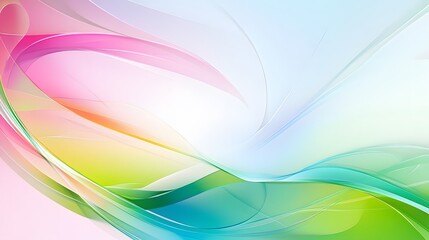 Abstract Pastel Rainbow Swirls Background Design