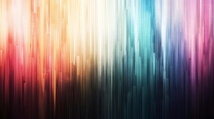 Abstract Colorful Vertical Lines Background Digital Art