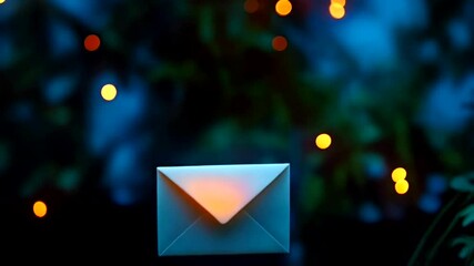 Mysterious Message Illuminated: An Enigmatic Invitation Glowing in the Night