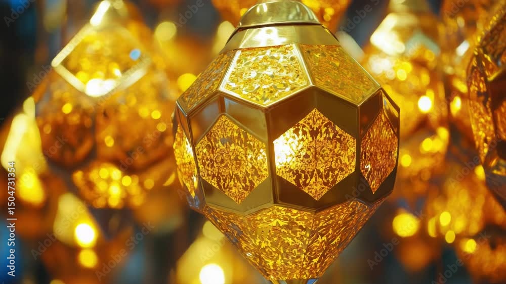 Poster A close-up shot of a light hanging from a ceiling, ideal for interior design or architecture projects