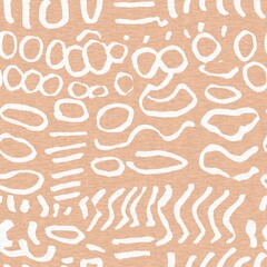 Calm minimal shape seamless pattern. Gender neutral baby nursery decor background. Scandi style sketch wallpaper in decorative kid fashion swatch. 