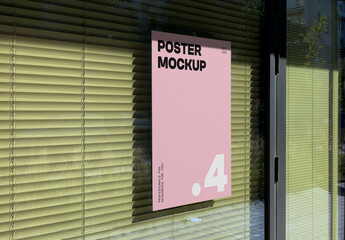 Poster on a Window Mockup