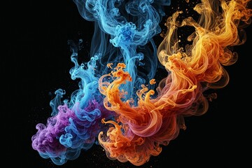 Swirling smoke pattern in vivid colors
