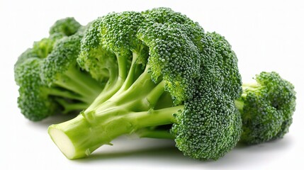 Fresh and Vibrant Green Broccoli Florets with Tight Buds