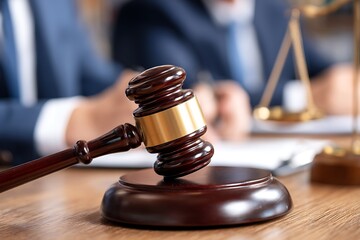 법정에서 내려지는 판결의 순간 AI 생성