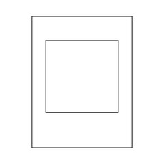 Blank frame for photo booth selfie with copy space in outline vector