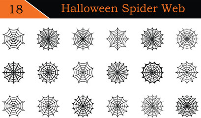 Set of 18 Halloween Spider web, Halloween day element