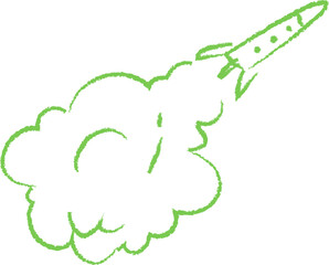 Rocket with Smoke Trail
