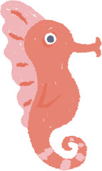 Crayon Seahorse Creature