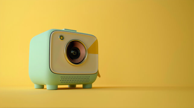A mini portable projector, used for projecting images or videos onto a screen or wall. Children mini portable projector