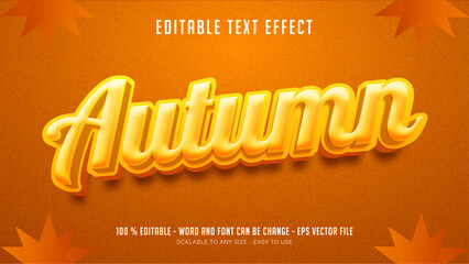 autumn editable text effect