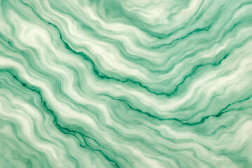 Obraz premium Gentle Marble Waves in Green Soothing Abstract Design for Calm Spaces