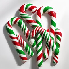 Obraz premium Candy canes on white