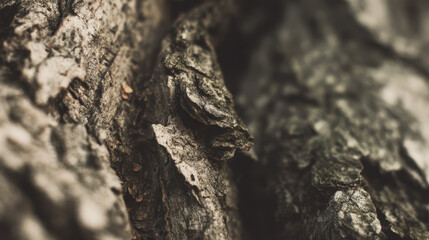 Vintage Tree Bark Texture - Grainy Macro Close-Up Surface