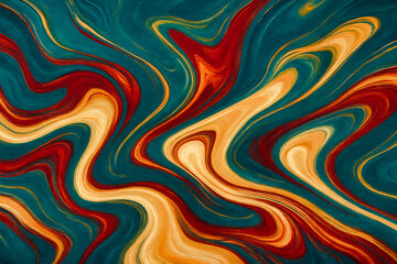 Retro colorful swirl wave line abstract seamless pattern background image