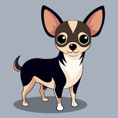 Obraz premium Little Chihuahua Dog Vector – Toy Puppy Character Design