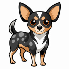 Obraz premium Playful Toy Dog Vector Art – Chihuahua Puppy Portrait