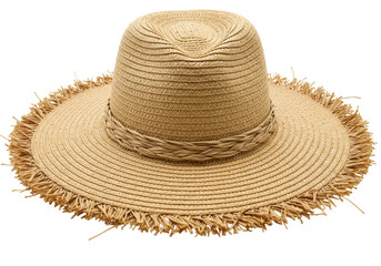Traditional Straw Hat with Frayed Brim – Festa Junina Style